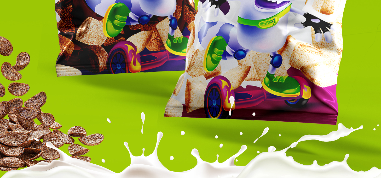 Разработка дизайна упаковки хлопьев Brava